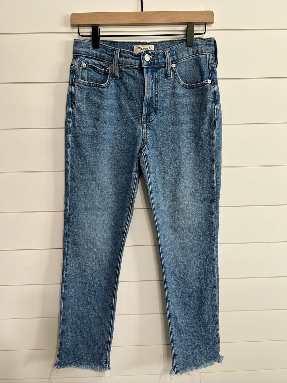 Madewell The Mid-Rise Perfect Vintage Jeans Women’s 25 Raw Hem Tapered Ankle